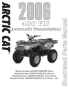 Thumbnail 2006 Arctic Cat AC 400 FIS Auto Service Repair Manual