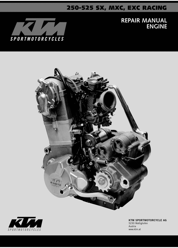 Product picture 2003 KTM 250 525 SX MXC EXC Engine Service & Repair Manual