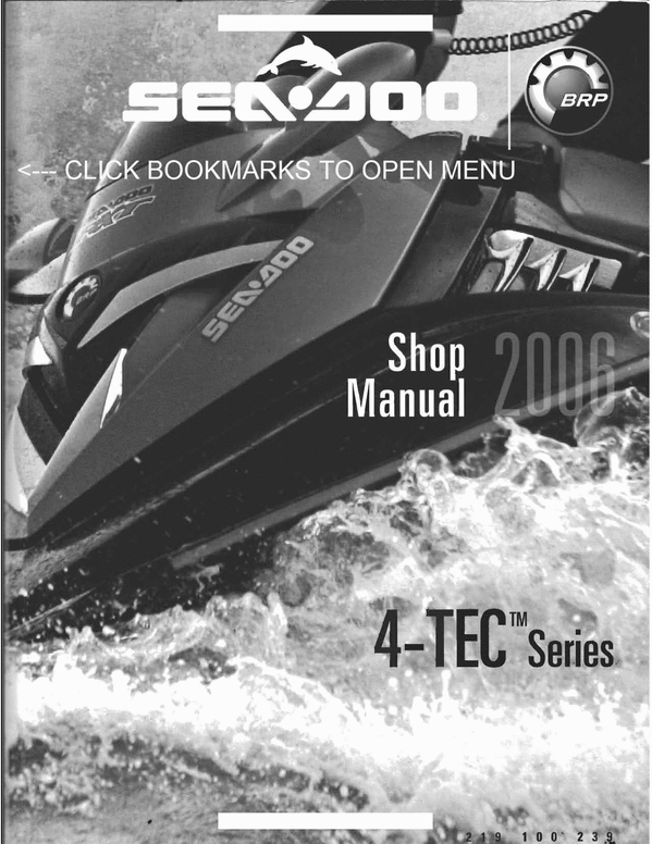 Product picture 2006 Seadoo 4-TEC Service Factory WorkShop Manual Download