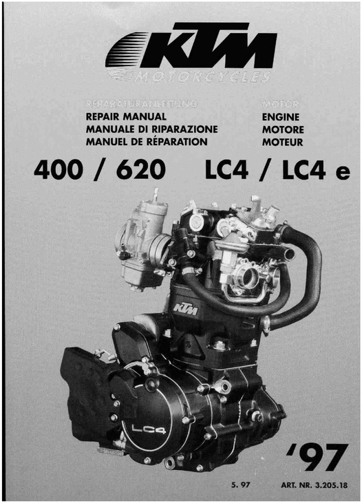 Product picture 1997 KTM 400 620 LC4 LC4e Engine Service & Repair Manual
