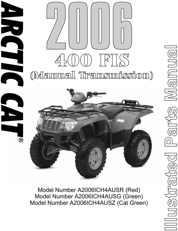 Product picture 2006 Arctic Cat AC 400 FIS Manual Service Repair Manual
