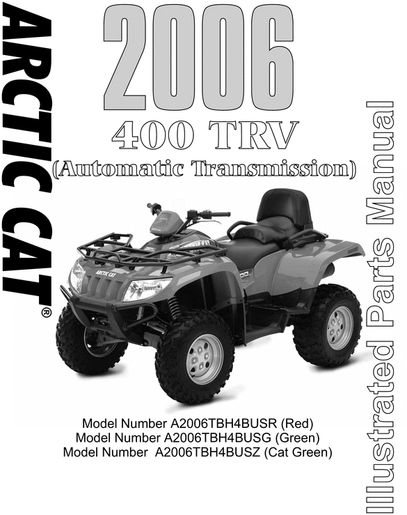 Product picture 2006 Arctic Cat AC 400TRV Auto Service Repair Manual