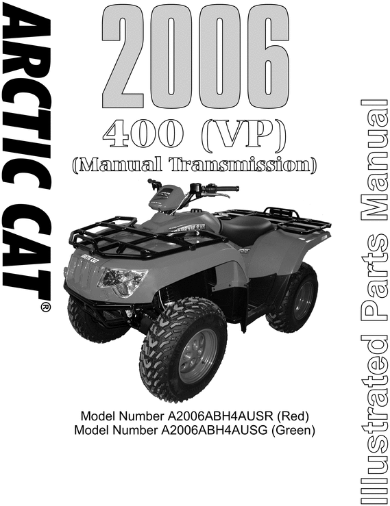 Product picture 2006 Arctic Cat AC 400VP Manual Service Repair Manual