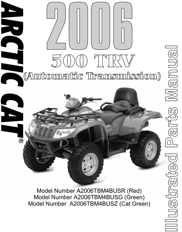 Product picture 2006 Arctic Cat AC 500 TRV Auto Service Repair Manual