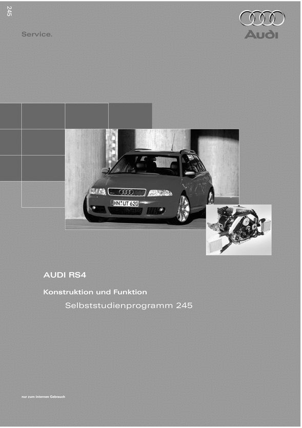 Product picture Audi RS4 service workshop manual german