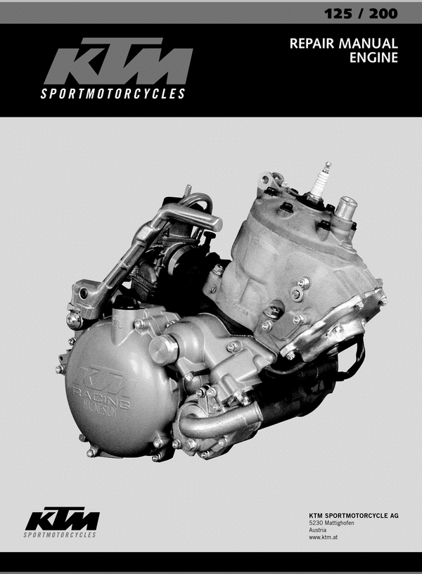 Product picture Ktm 125 - 200 Sx - Exc Engine Service Repair Manual Download