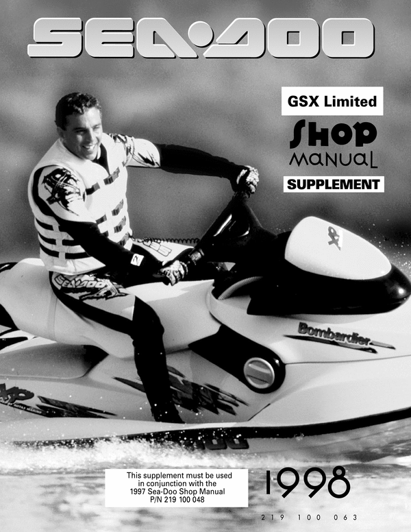 Product picture 1998 SeaDoo GSX Limited (5629,5845) Service WorkShop Manual