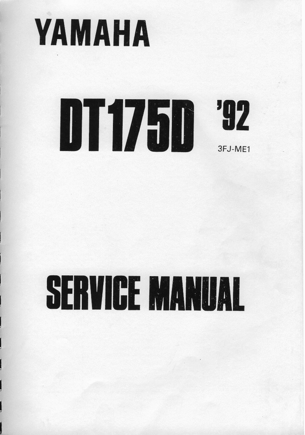 Product picture 1992 Yamaha DT175 Service & Repair Manual Download